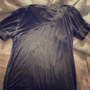 Tee shirt, very soft, double stripes on sleeve